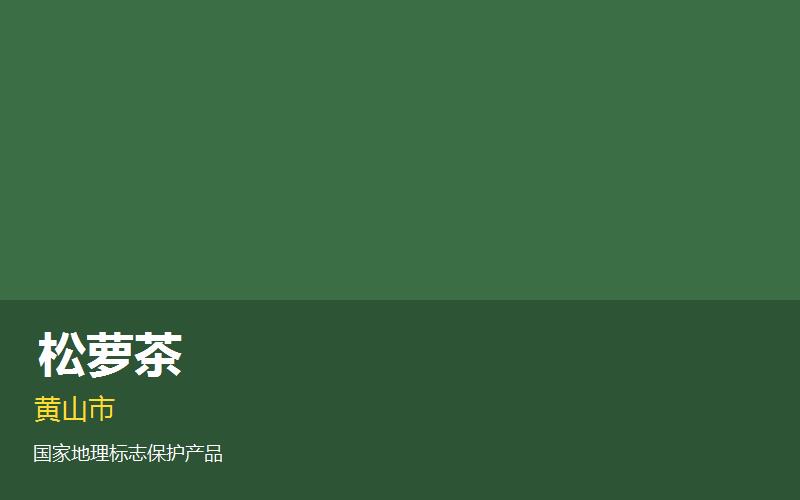 黄山休宁松萝茶— 安..